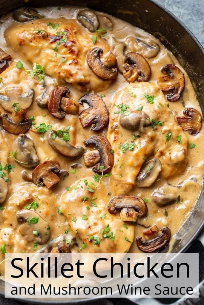 mushroom wine sauce chicken