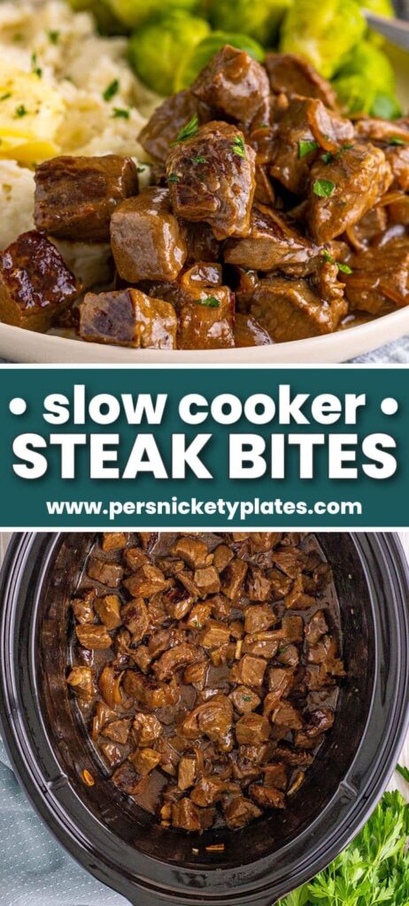 crockpot steak bites and potatoes