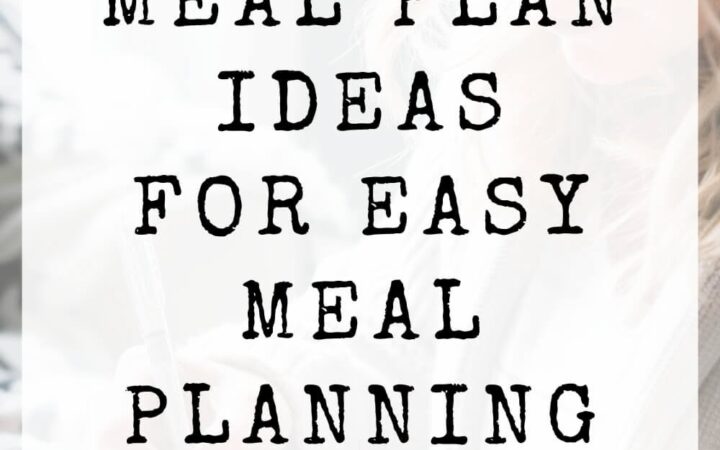 monthly meal plan