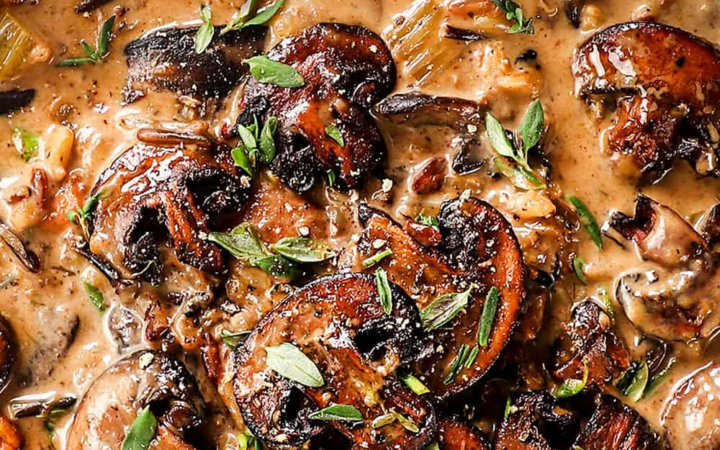 creamy wild rice and mushroom soup