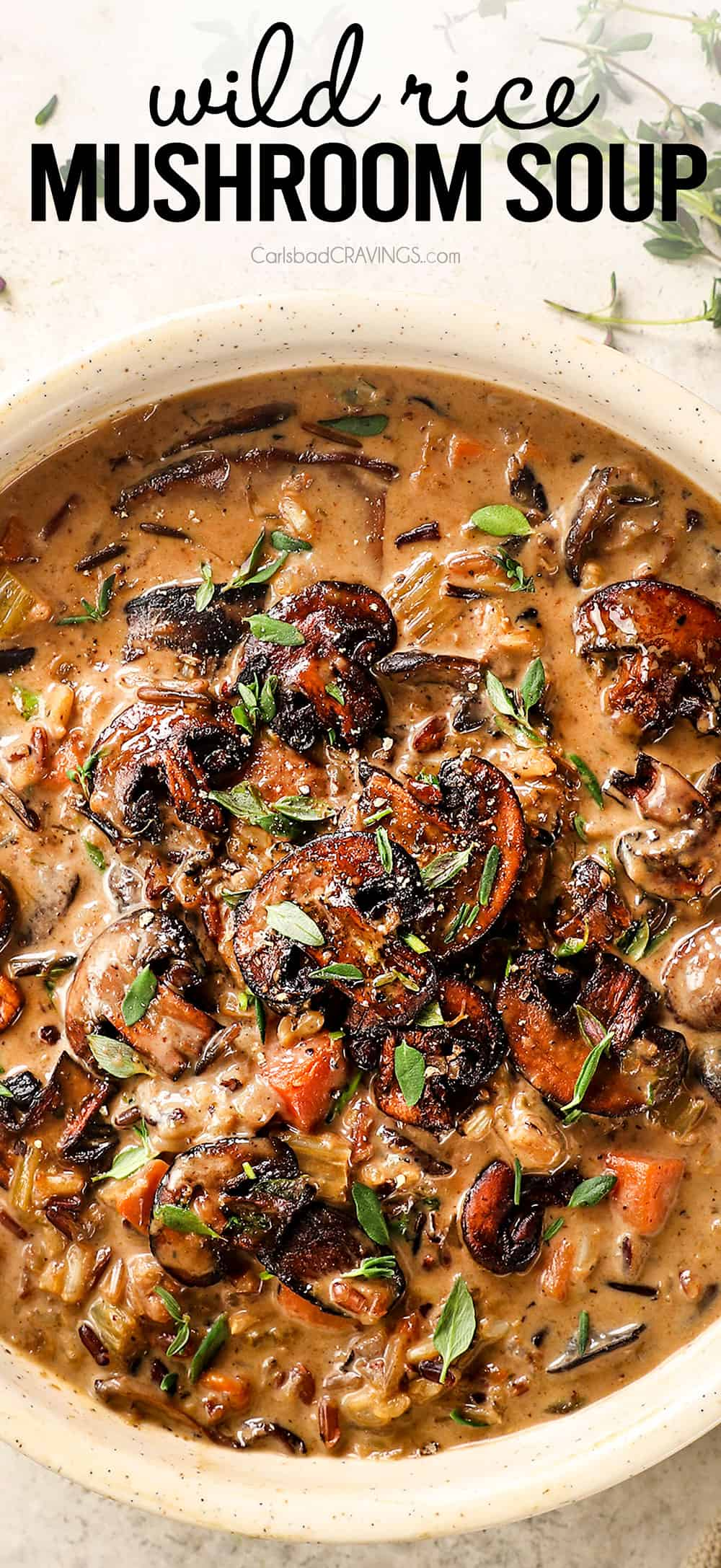Creamy Wild Rice And Mushroom Soup