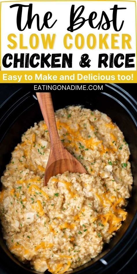 slow cooker chicken and rice