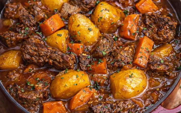 hearty slow cooked beef stew recipe