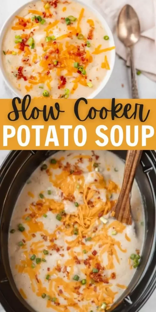 loaded baked potato soup crockpot with cream cheese