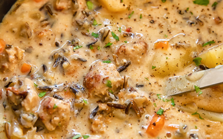 creamy potato and sausage soup