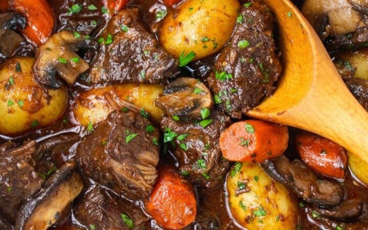 beef stew with mushrooms