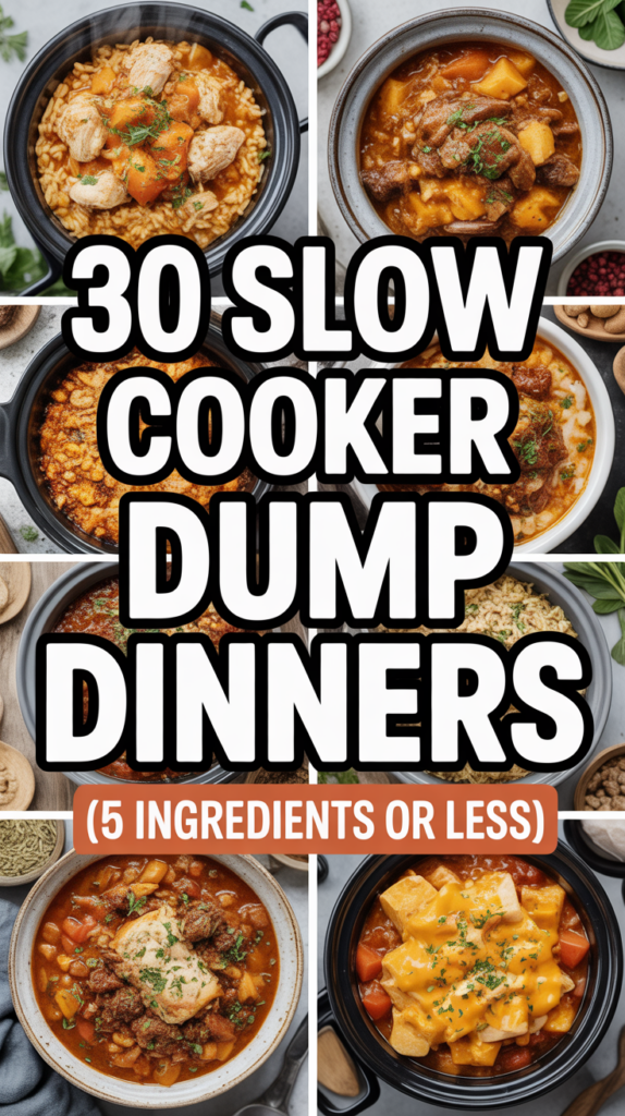 slow cooker dump dinners