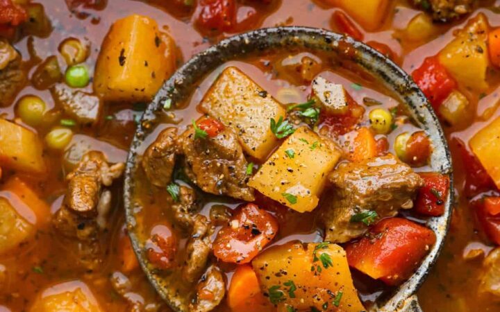 vegetable soup with stew meat