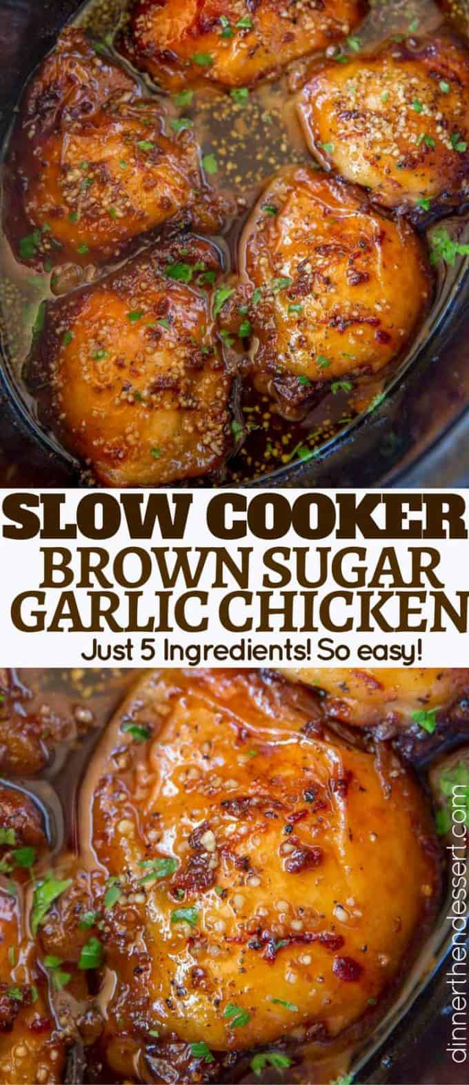 Slow Cooker Brown Sugar Garlic Chicken